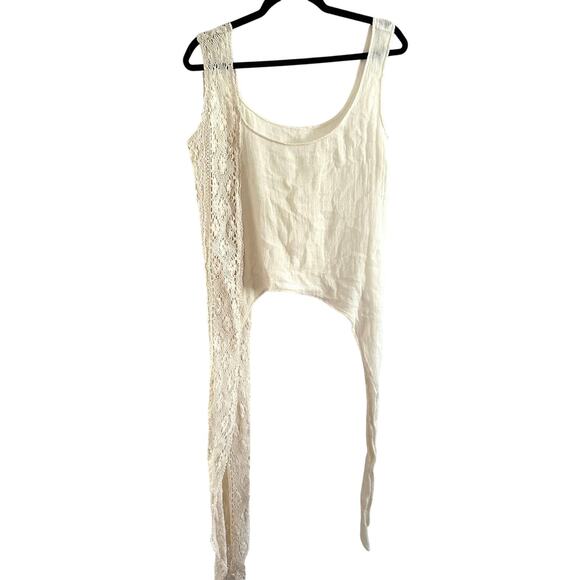 JEN’S PIRATE BOOTY Boho Lace Top Cream Crochet Cottagecore Festival - Picture 1 of 5